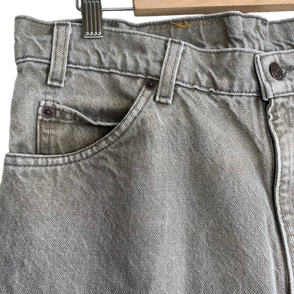Vintage 90s Levi’s 550 Jeans Relaxed Fit Tapered Leg Faded Green Grey USA 36x32 - Picture 3 of 16